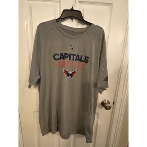 Washington Capitals Medical Mens Size 2XL Gray tshirt NHL Adidas